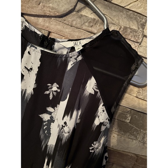 Jack Dress Black Floral Size 6 A-line - Picture 4 of 4